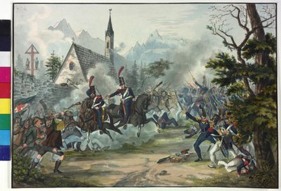 Fight Between French Soldiers and Tyrolese Peasants by Artist Unknown