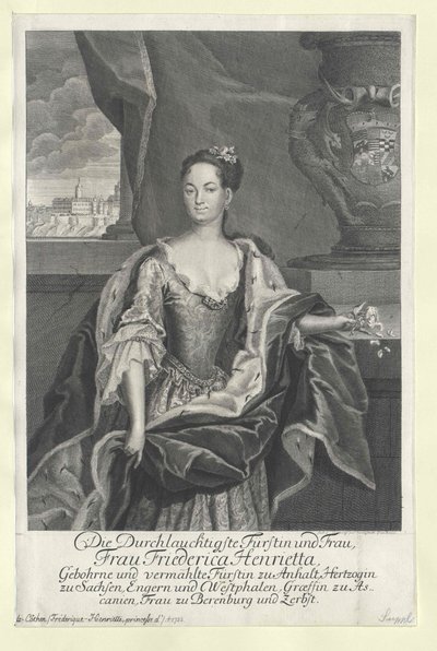 Princess Friederike Henriette of Anhalt-Bernburg by Artist Unknown