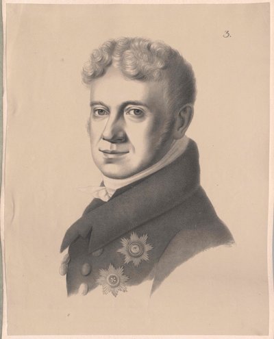 Grigori Aleksandrovic Baron von Stroganov (print) by Artist Unknown