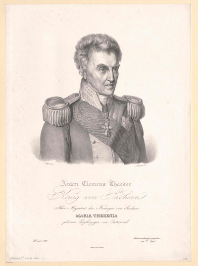 King Anton I of Saxony by Artist Unknown