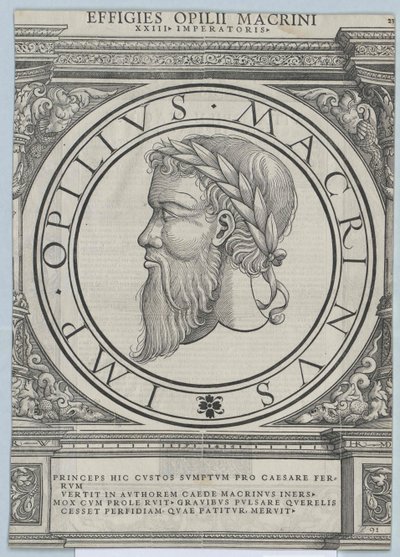 Roman Emperor Macrinus by Artist Unknown