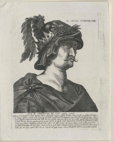 Roman Emperor Otho (print) by Artist Unknown