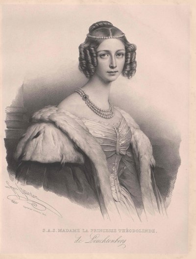 Theodolinde Princess Leuchtenberg by Artist Unknown