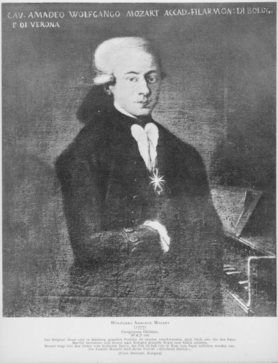 Wolfgang Amadeus Mozart by Artist Unknown