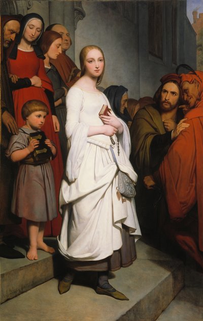 Marguerite Leaving Church by Ary Scheffer