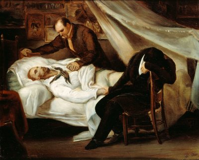 The death of Théodore Géricault, 1824 by Ary Scheffer