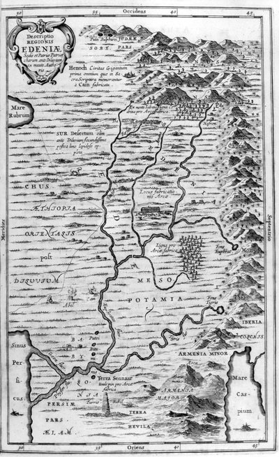 Map of the Garden of Eden by Athanasius Kircher