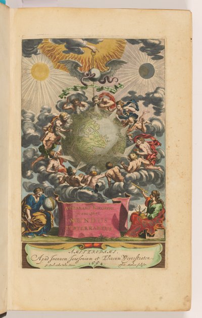 Title page of Mundus Subterraneus by Athanasius Kircher