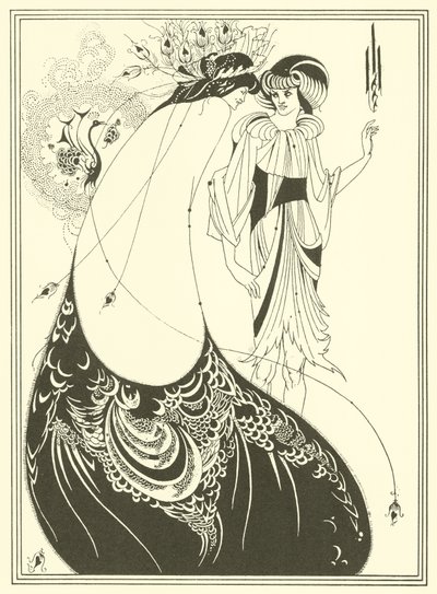 The Peacock Skirt (lithograph) by Aubrey (after) Beardsley