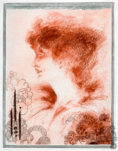Portrait of a woman by Aubrey Beardsley