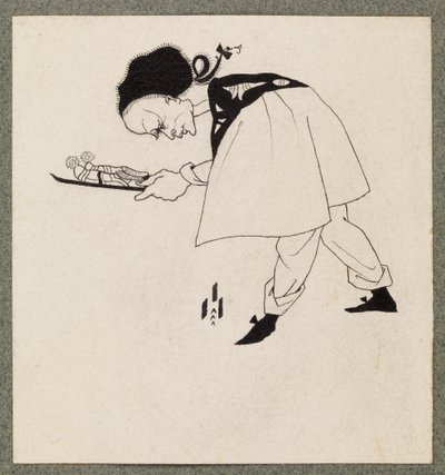 Servant carrying slippers, 1893 by Aubrey Beardsley