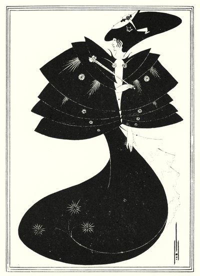 The Black Cape by Aubrey Beardsley