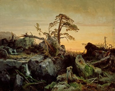 Dying Primeval Forest by August Cappelen