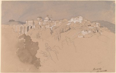 Ariccia Seen from across a Valley by August Christian Geist