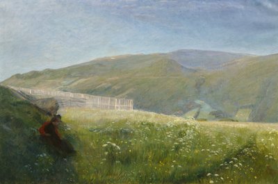 Summer landscape, Vågå by August Eiebakke