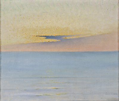 Sea in Sunset by August Hagborg