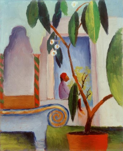 Arabian Café (Little Turk) by August Macke