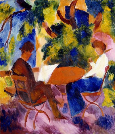 At the Garden Table by August Macke