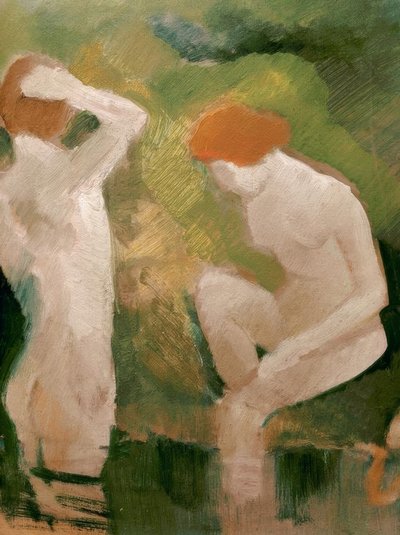 Bathers on the Green Slope by August Macke