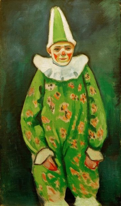 Clown in Green Costume by August Macke