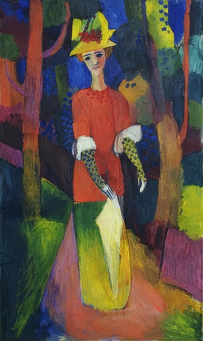 Lady in the Park. 1914 by August Macke