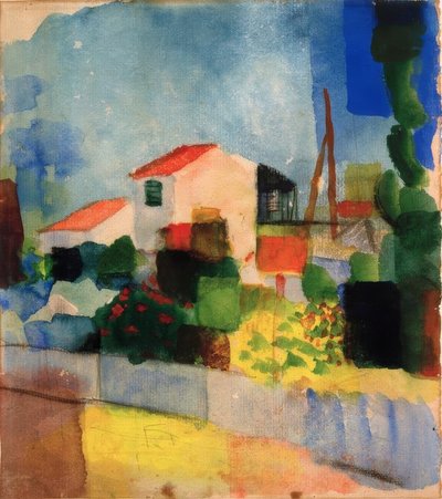 The Bright House (1st Version) by August Macke