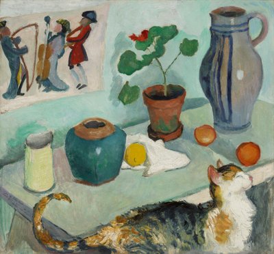 The Spirit in the House Chair: Still Life with Cat by August Macke