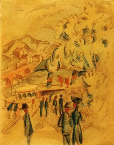 The Way to the Landing by August Macke