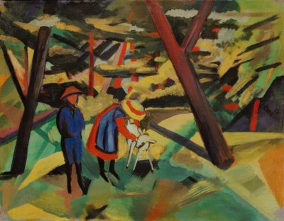 Children with Goat in the Forest by August Macke
