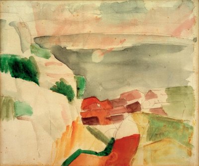 Landscape from Lake Murten by August Macke