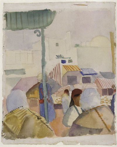 Market in Tunis II, 1914 by August Macke