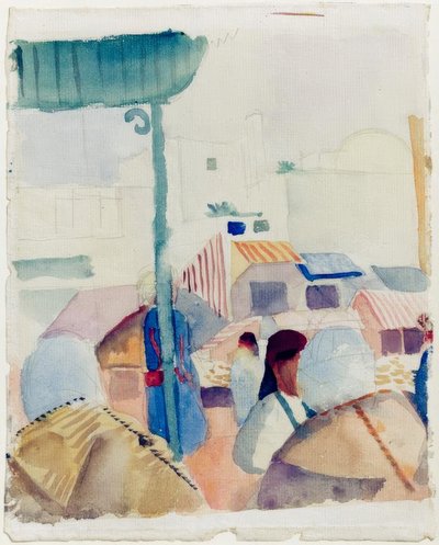 Market in Tunis II by August Macke