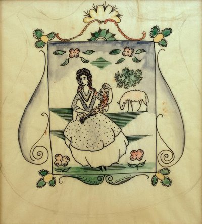 Shepherdess with a Sheep by August Macke