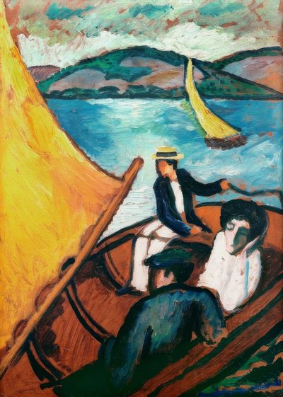Sailboat, Tegernsee by August Macke