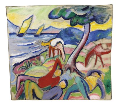 Sleeping Riders by August Macke