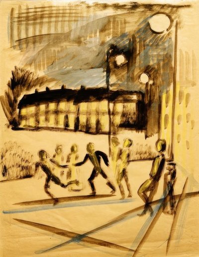 Children Playing in the Evening by August Macke