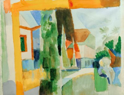 Our Garden by the Lake 4 by August Macke