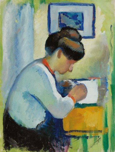 Woman Writing by August Macke