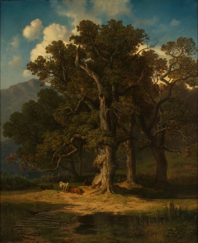 Forest Landscape by August Maximilian Zimmermann