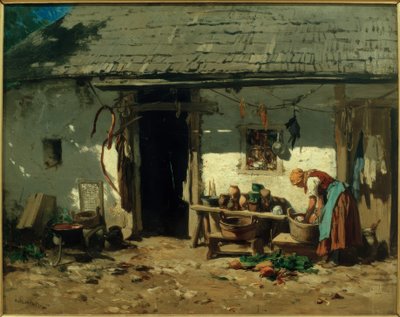 Lower Austrian Farmhouse by August von Pettenkofen