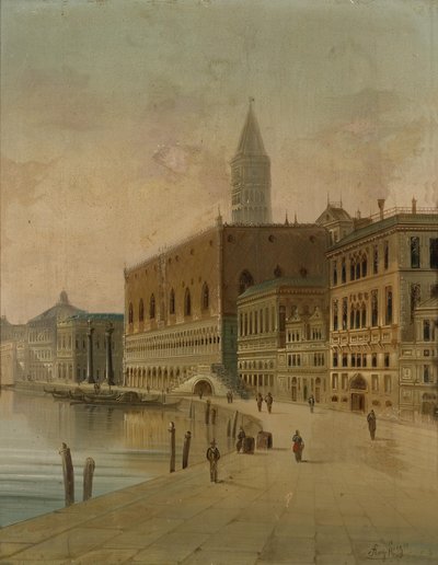 Riva dei Schiavoni, Venice by August von Siegen
