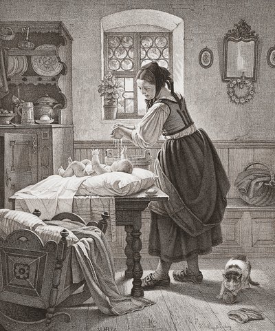 The Toilette. 19th Century Childcare by Augusta Ludwig