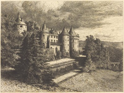 Château on a Rise by Auguste Boulard