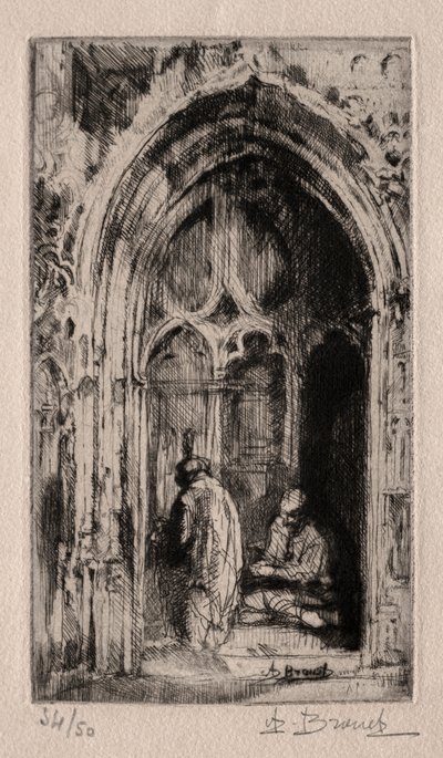 Gothic Doorway by Auguste Brouet
