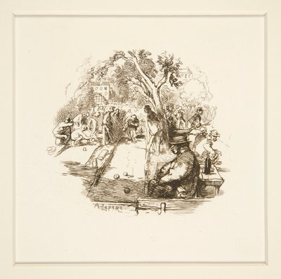 Lawn Bowling by Auguste Lepere