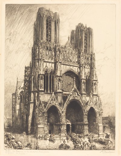 Reims Cathedral by Auguste Lepere