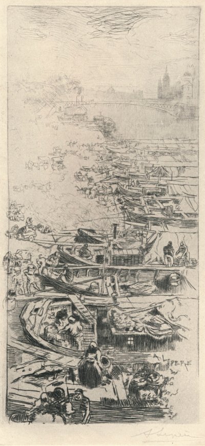 The Apple Market, 1915 by Auguste Louis Lepère