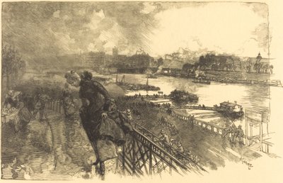 The Seine near the Austerlitz Bridge, 1888 by Auguste Lepere