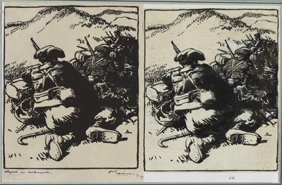 Alpine Troops in Ambush by Auguste Louis Lepère
