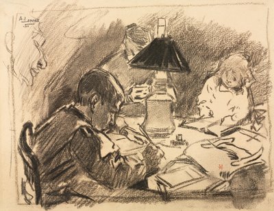 Around the Lamp by Auguste Louis Lepère